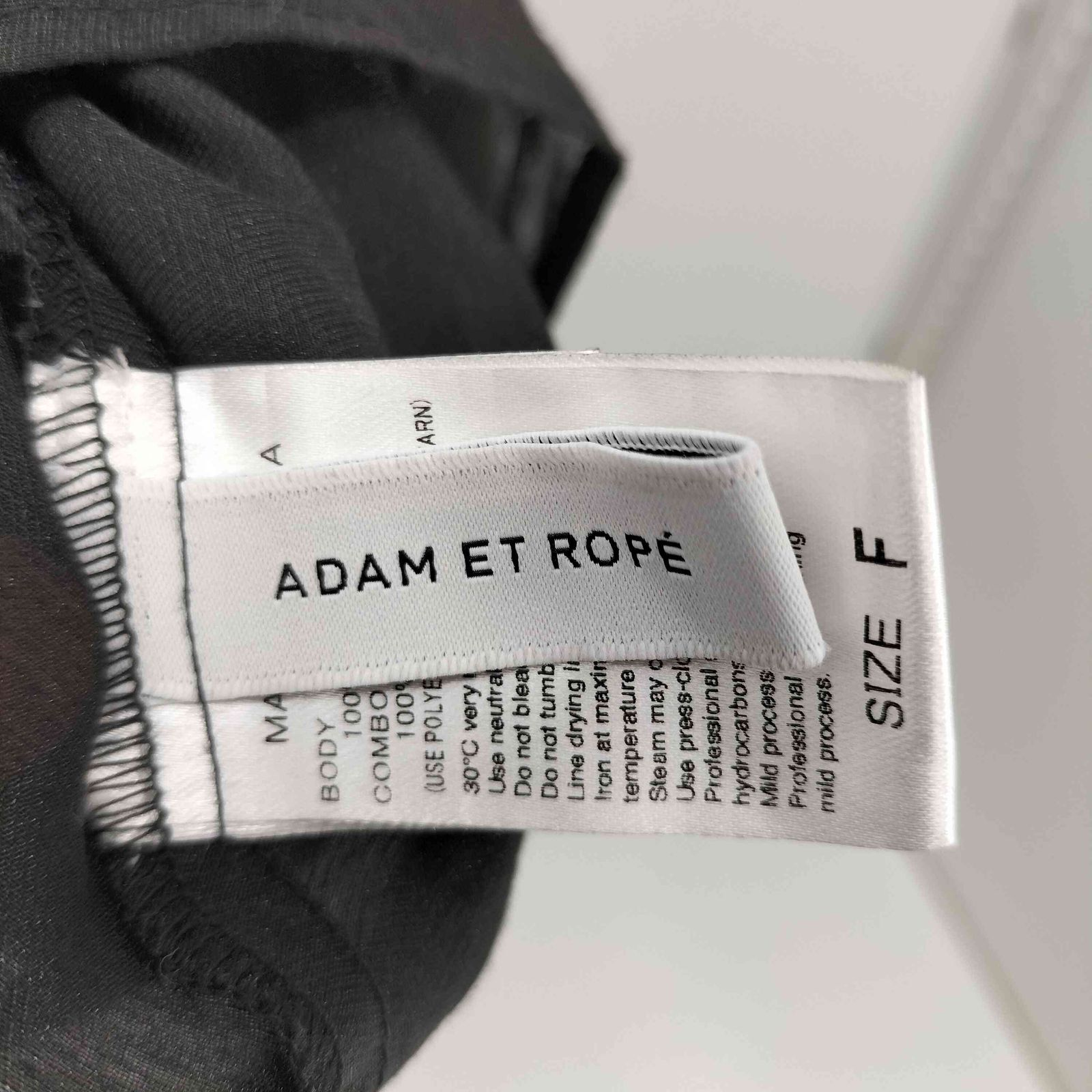 アダムエロペ レースアップブザムシアーブラウス 黒 ブラック ADAM ET ROPE' シャツ ブラウス レースアップブザムシアー