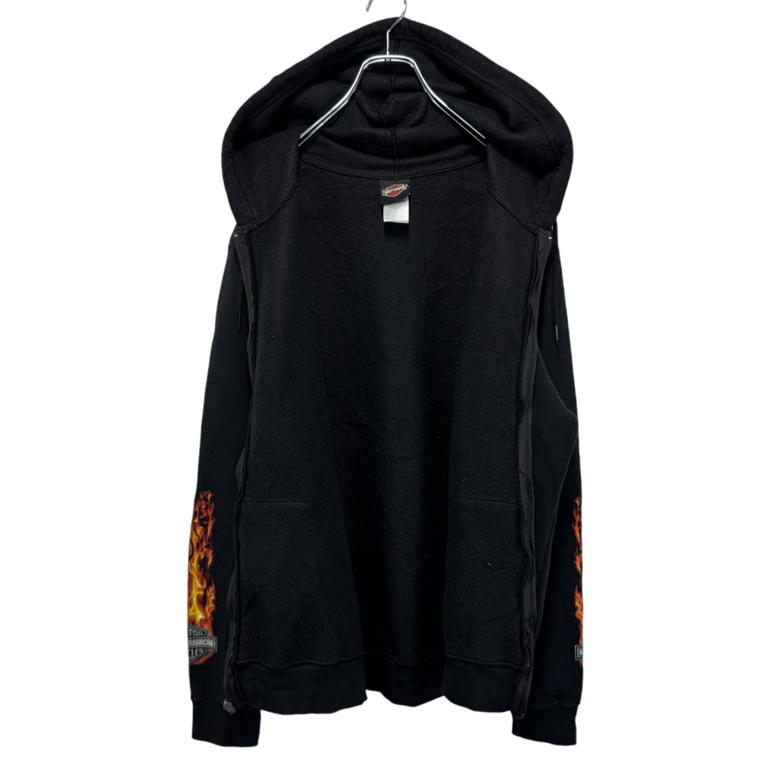 HARLEY-DAVIDSON Logo Print Zip-up Hoodie メキシコ製 ハーレー 
