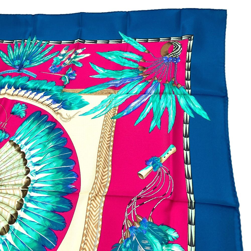 未使用 エルメス カレ90 BRAZIL ブラジル シルクスカーフ