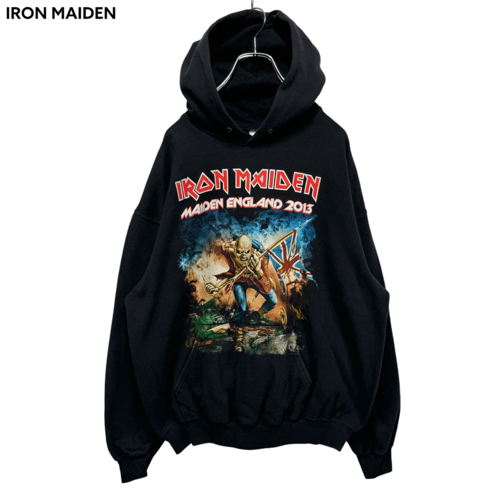 IRON MAIDEN Logo Print Hoodie アイアンメイデン パーカー フーディー