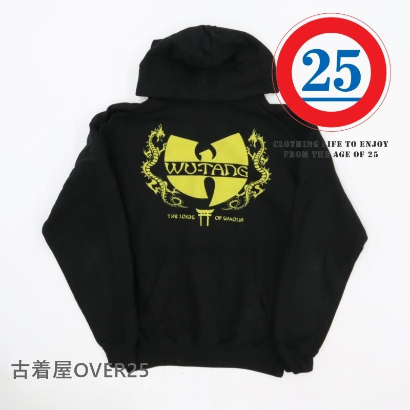 Sサイズ｜ヒップホップアーティスト HIPHOP ウータン・クラン Wu Tang Clan プリントロゴ 80/20 プルオーバーパーカー  スウエット ブラック・イエロー【仙台倉庫】USメンズ古着 パーカー男子 パーカー女子 ユニセックス - メルカリ