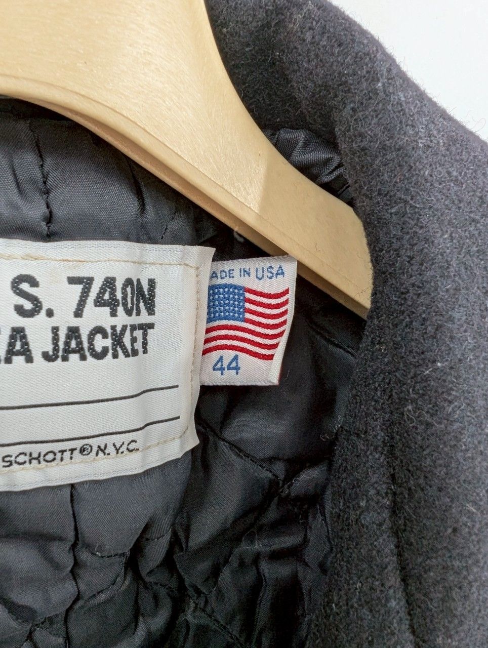 美品 SCHOTT 740N サイズ44 U.S. 740N PEACOAT サイズ44 紺shot schott] U.S.740N PEA