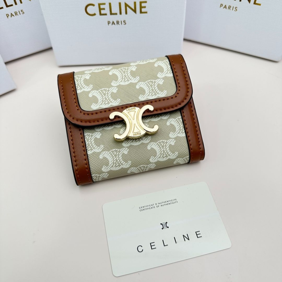 極美品】✨CELINE セリーヌ 財布 三つ折り財布 - メルカリ