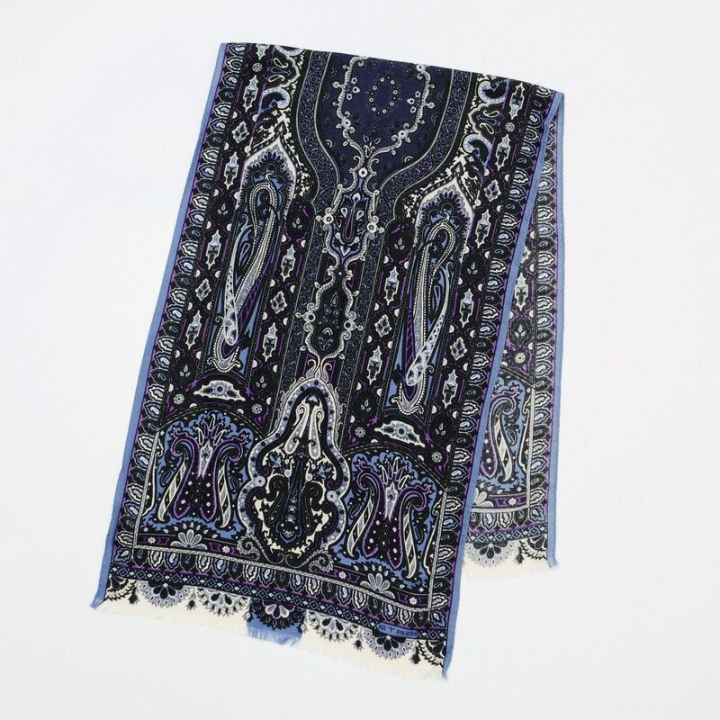□美品□ETRO エトロ シルク ロング スカーフ ストール ショール