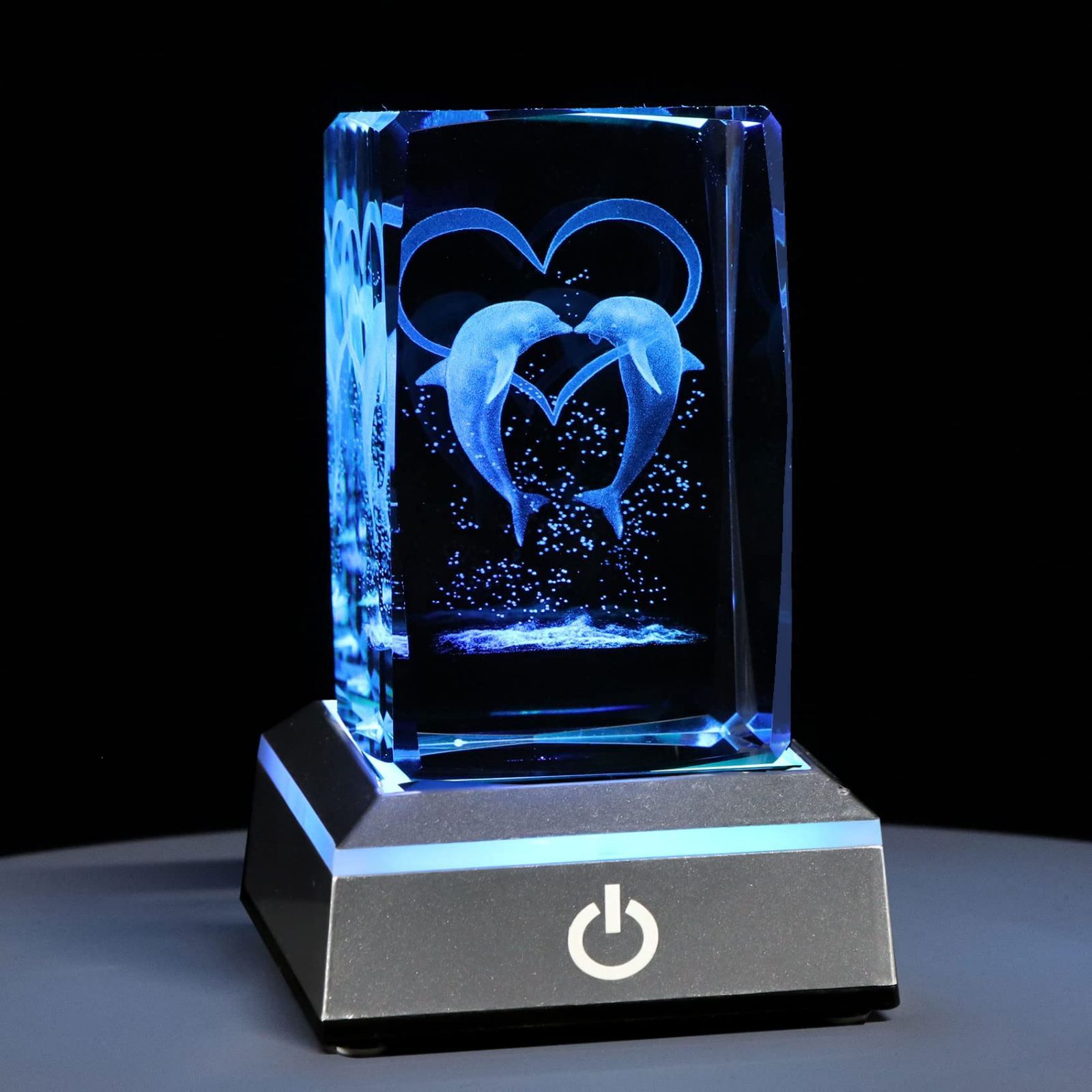 誕生日 結婚記念日 プレゼント女性 妻 彼女人気 3D水晶イルカ インテリア おしゃれ 癒しグッズ 【正規品】LEDベッドサイドランプ 置物 クリスマス 新年のお祝いギフト