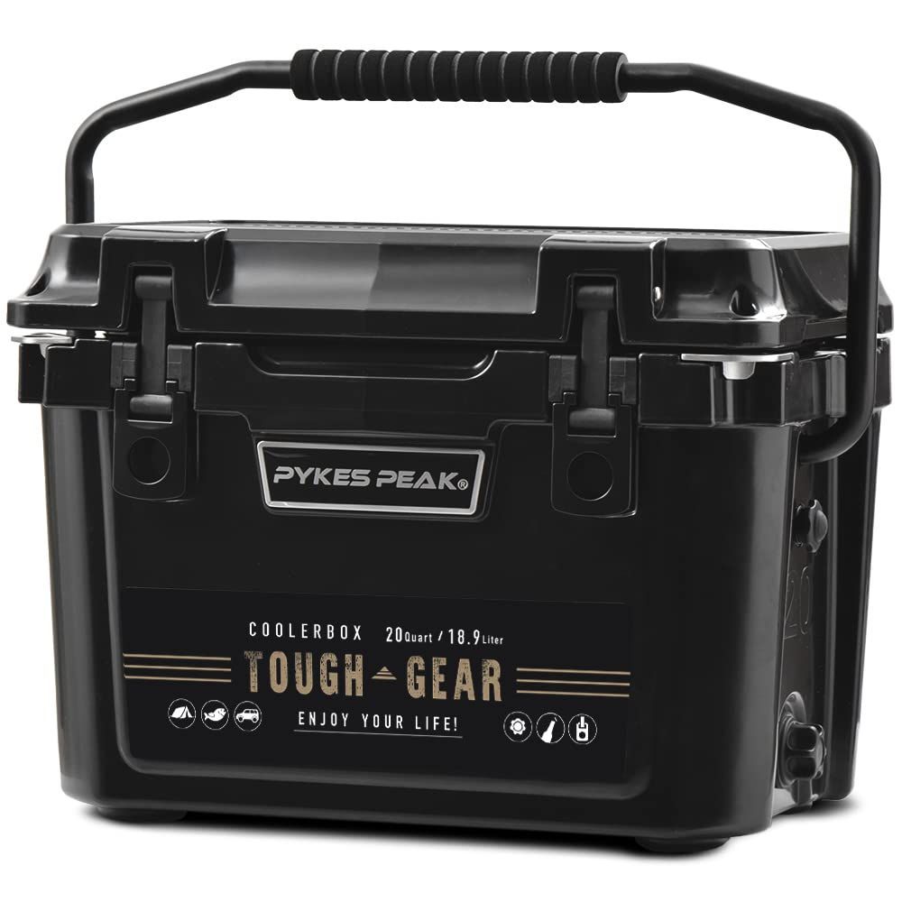 PYKES PEAK パイクスピーク クーラーボックス TOUGH GEAR 20QT 18.9L | 45QT 42.6L アウトドア 釣り BBQ ピクニック レジャー用 TOUGH SERIES