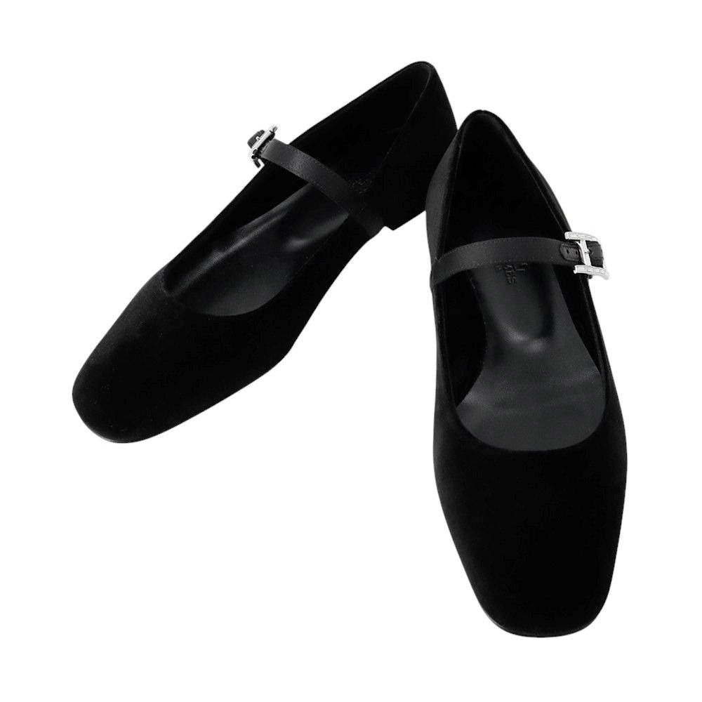 エルメス パンプス ジェーン ベロア レディースサイズ38 HERMES 靴 黒