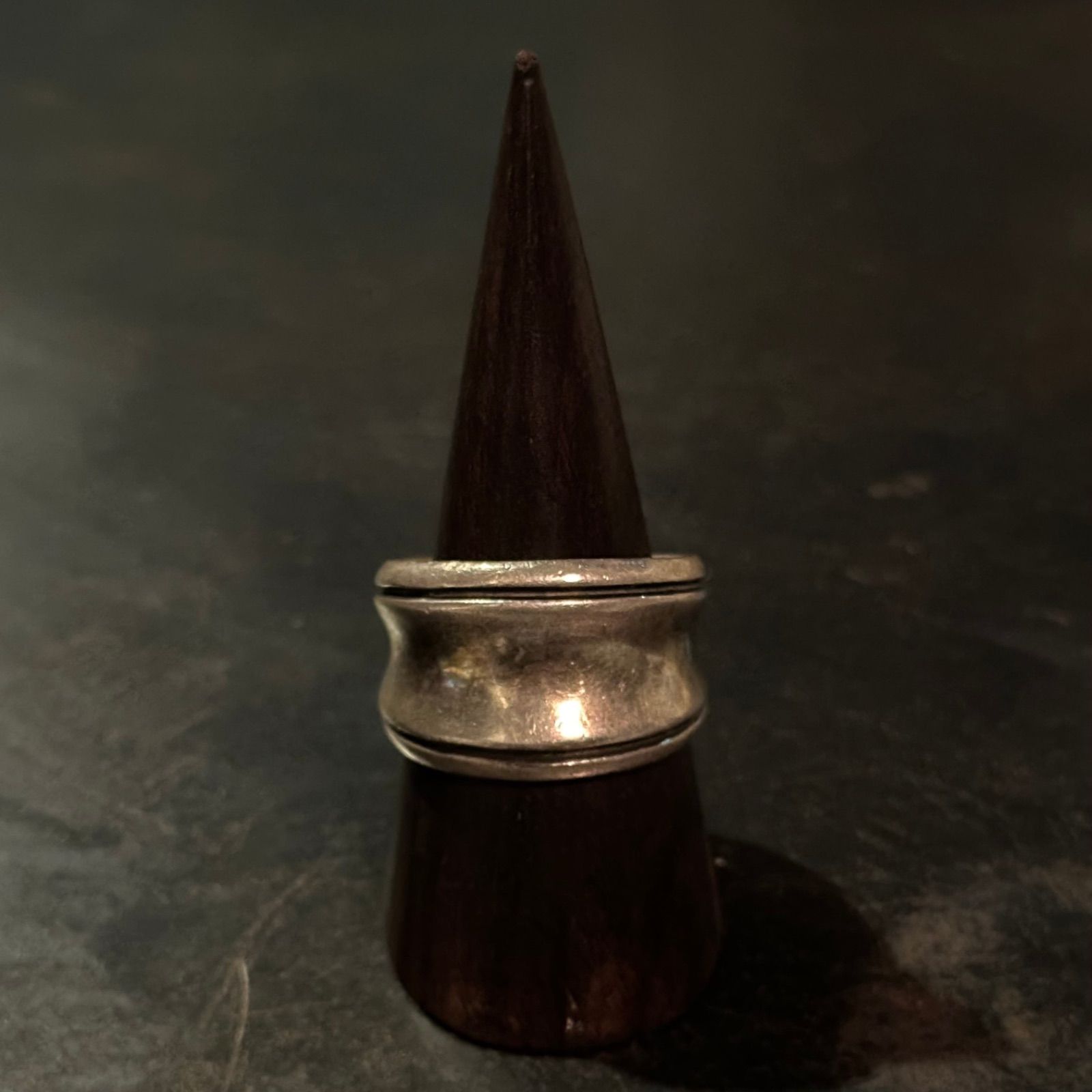 SILVER925 UNEVENNESS DESIGN WIDE RING/シルバー/リング