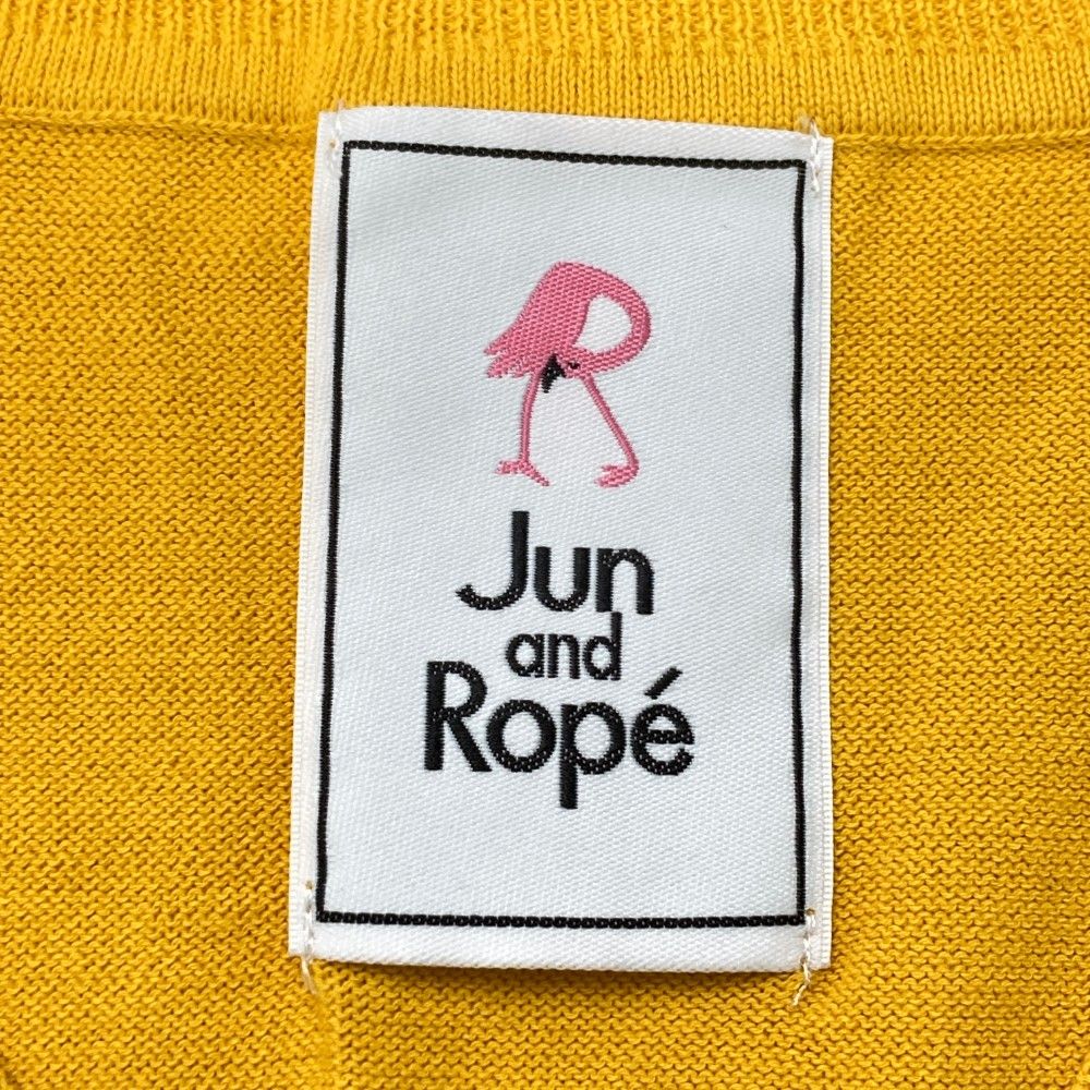 サイズ：M JUN&amp;ROPE ジュン アンド ロペ  ニットベスト  イエロー系 [240101452128] ゴルフウェア レディース ストスト JUN&ROPE' ジュンアンドロペ ニットベスト オレンジイエロー