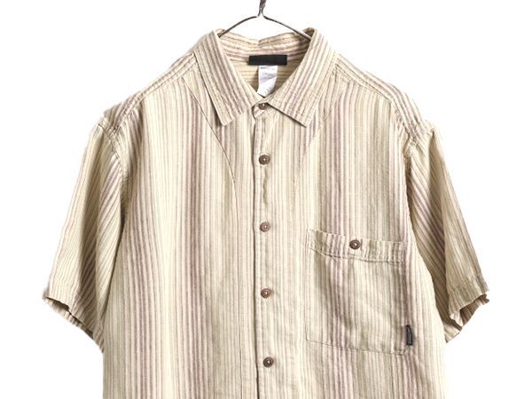 L 08年 Patagonia Hemphasis Shirt ヘンプ 半袖シャツ