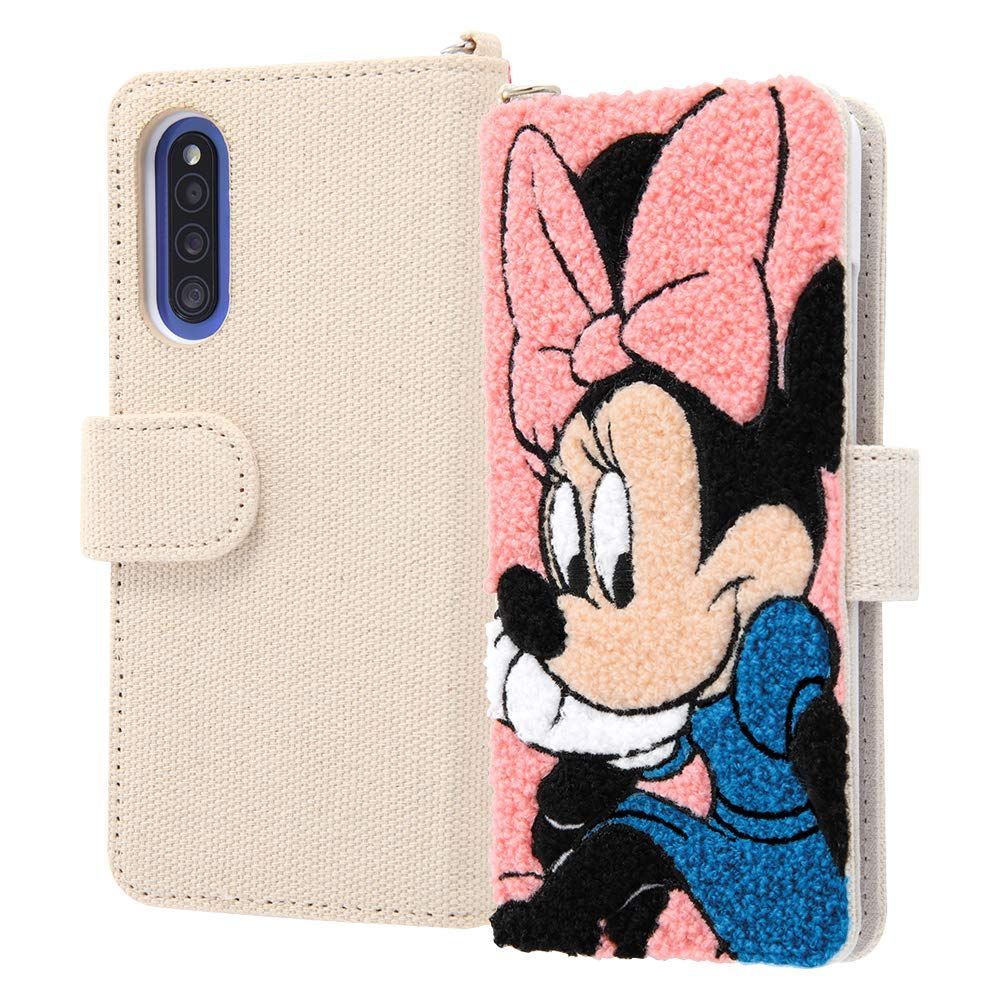 イングレム Galaxy A41 SC-41A SCV48 『ディズニーキャラクター』/手帳型ケース サガラ刺繍/ミニー
