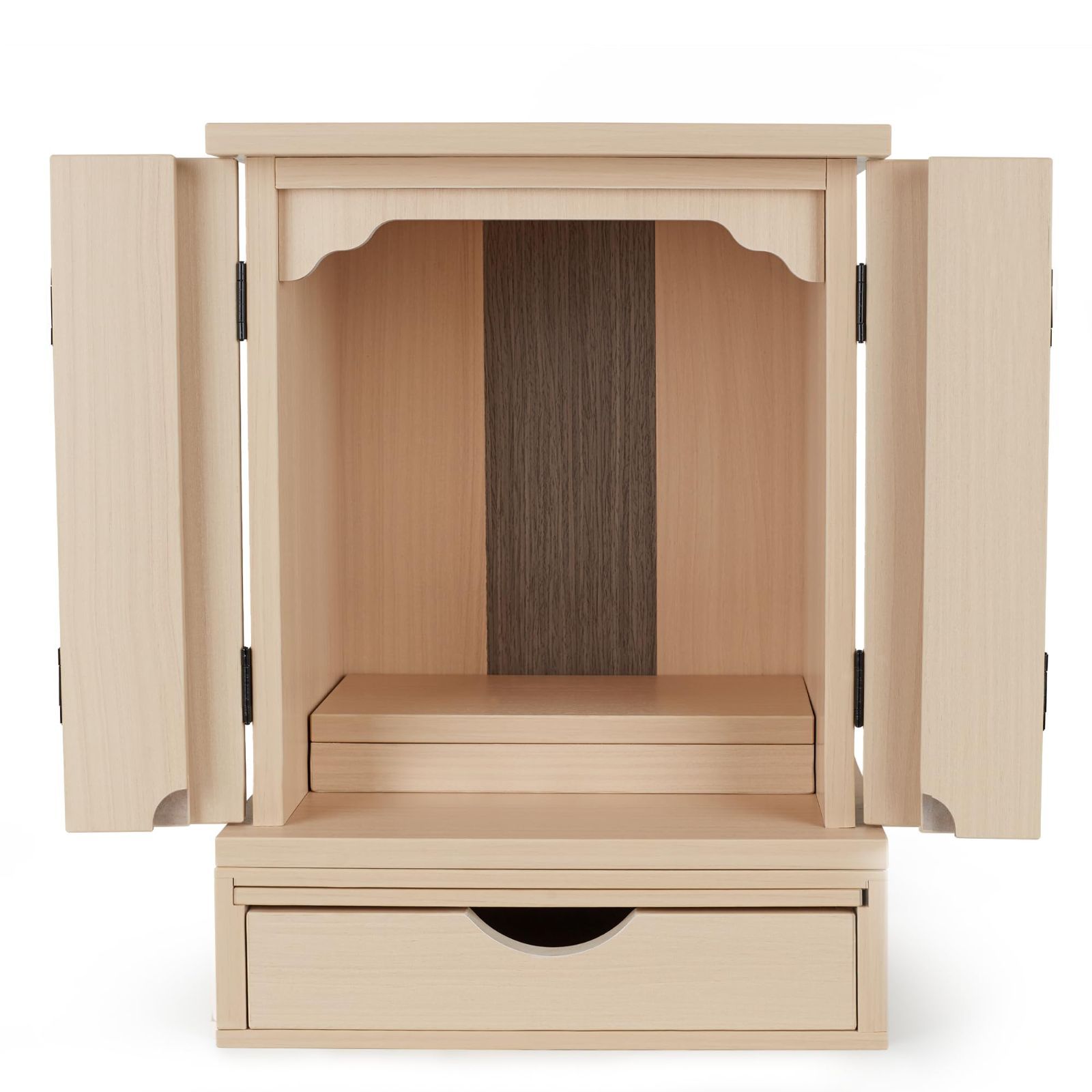 奥行き26cm 高さ36cm 小さな コンパクト 新12号 LED照明付 桜シールをプレゼント 幅33cm モダン リビング ミニ ミニ仏壇 おしゃれに最適 ナチュラル 木々語り