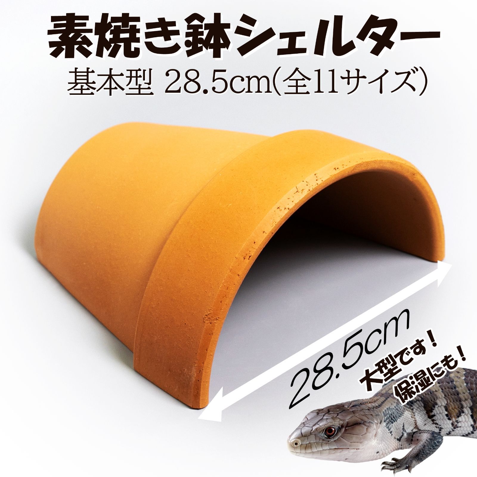 素焼き鉢 シェルター基本型28.5cm】爬虫類 両生類 熱帯魚 トカゲ カメ ザリガニ カエル ヘビ 昆虫 ウーパールーパー アクアリウム テラリウム  テラコッタ リクガメ 安い 大きい 小動物 バスキング ヤモリ 大型 保湿 アオジタ フトアゴヒゲトカゲ - メルカリ