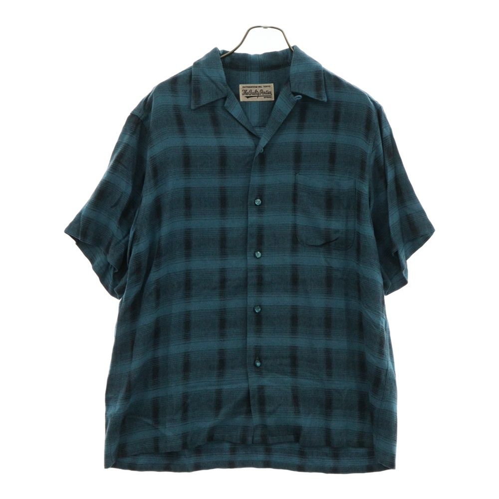 WACKO MARIA (ワコマリア) OMBRECHECK OPEN COLLAR SHIRT S/S オンブレチェック オープンカラー半袖アロハシャツ ブルー