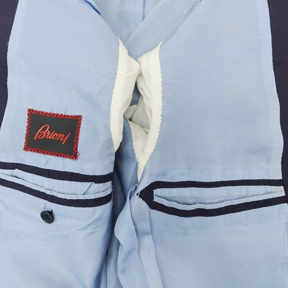 中古】ブリオーニ Brioni ウール テーラードジャケット ダークネイビー