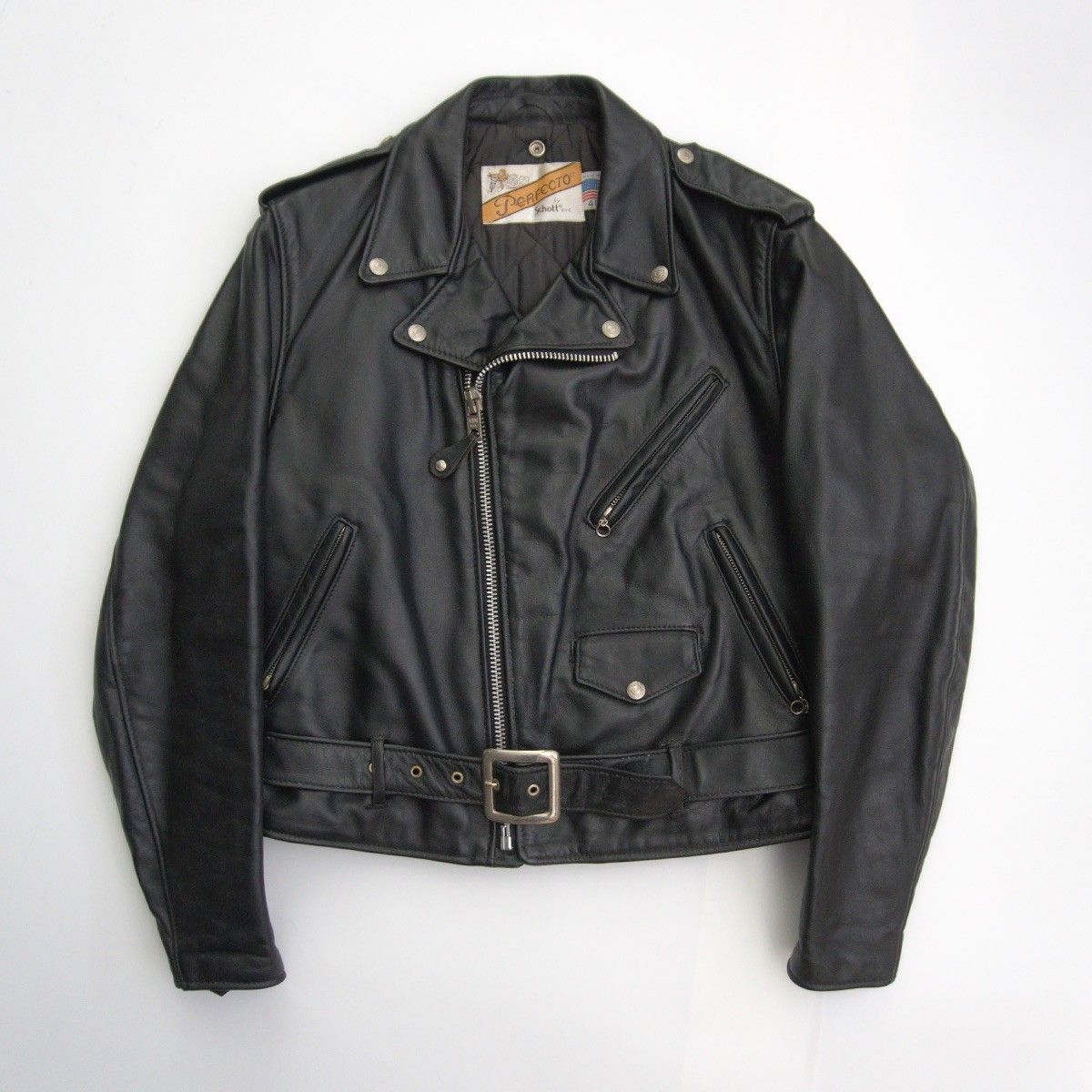Schott ダブルライダースジャケット サイズ40 ブラック 美品】SCHOTT【618/ダブルライダース ジャケット】40 レザー