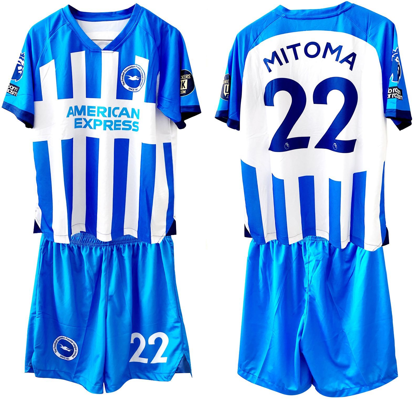 ブライトンホーム 2023-2024年 上下セット 23/24 22番 MITOMA サッカー ブライトンホーム 2023-2024年 上下セット 23/24 22番 MITOMA サッカー