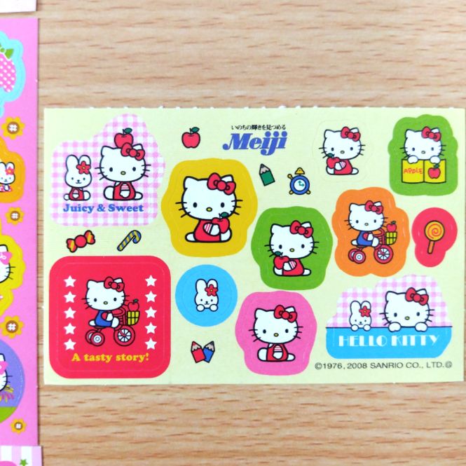 平成レトロ キティちゃん シール 10枚セット サンリオ 非売品