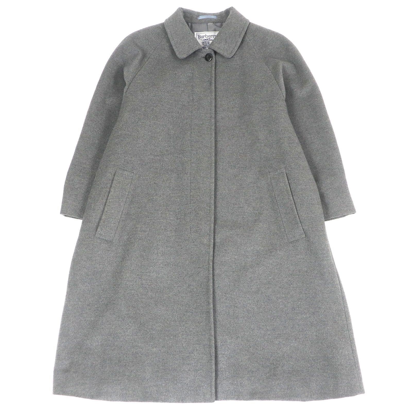 バーバリー ステンカラーコート ノバチェック カシミヤ100%ライナー付