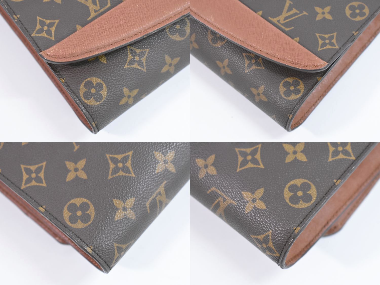 本物 ルイヴィトン LOUIS VUITTON LV ボルドー モノグラム 2WAY ショルダーバッグ ポシェット クラッチバッグ ブラウン M51797 ビトン バッグ 中古 LOUIS VUITTON - 本物 ルイヴィトン LOUIS VUITTON LV ボルドー