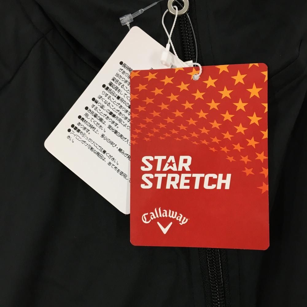 立体的な キャロウェイ ジップパーカー 黒 ストレッチ 撥水 薄手 ジャケット レディース M ゴルフウェア Callaway