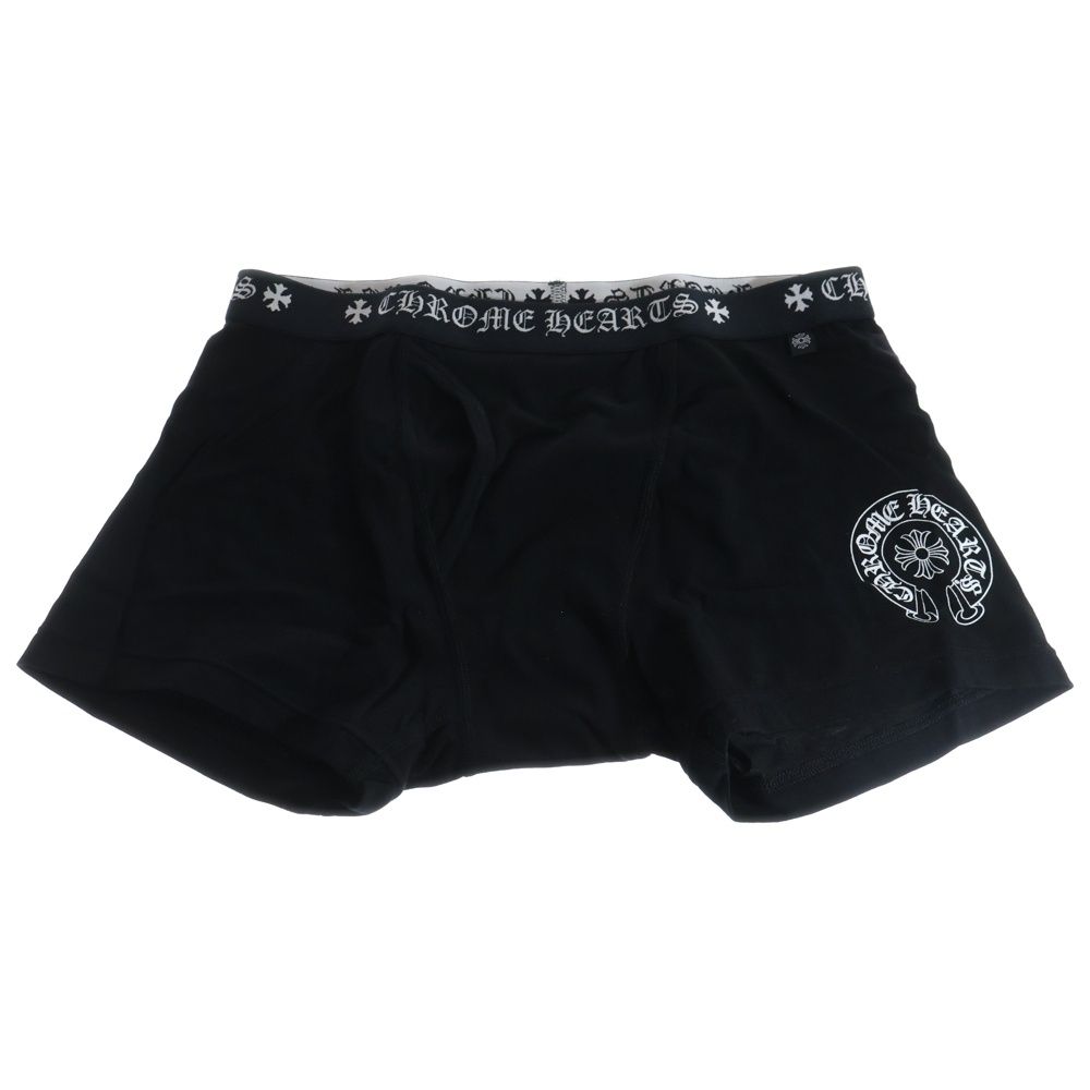 CHROME HEARTS クロムハーツ UNDERWEAR BOXER BRIEFS ホースシュープリント ボクサーブリーフ パンツ ブラック