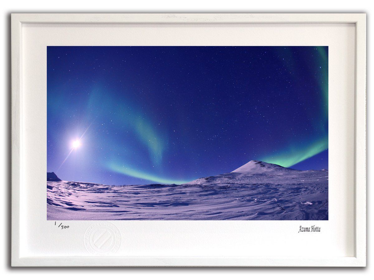 版画 絵画 オーロラと月003 アラスカ 堀田東 絵画 壁掛け 壁飾り インテリア 油絵 花 アートパネル ポスター 絵 額入り リビング 玄関 版画 絵画 オーロラと月003 アラスカ 堀田東 絵画 壁掛け 壁飾り