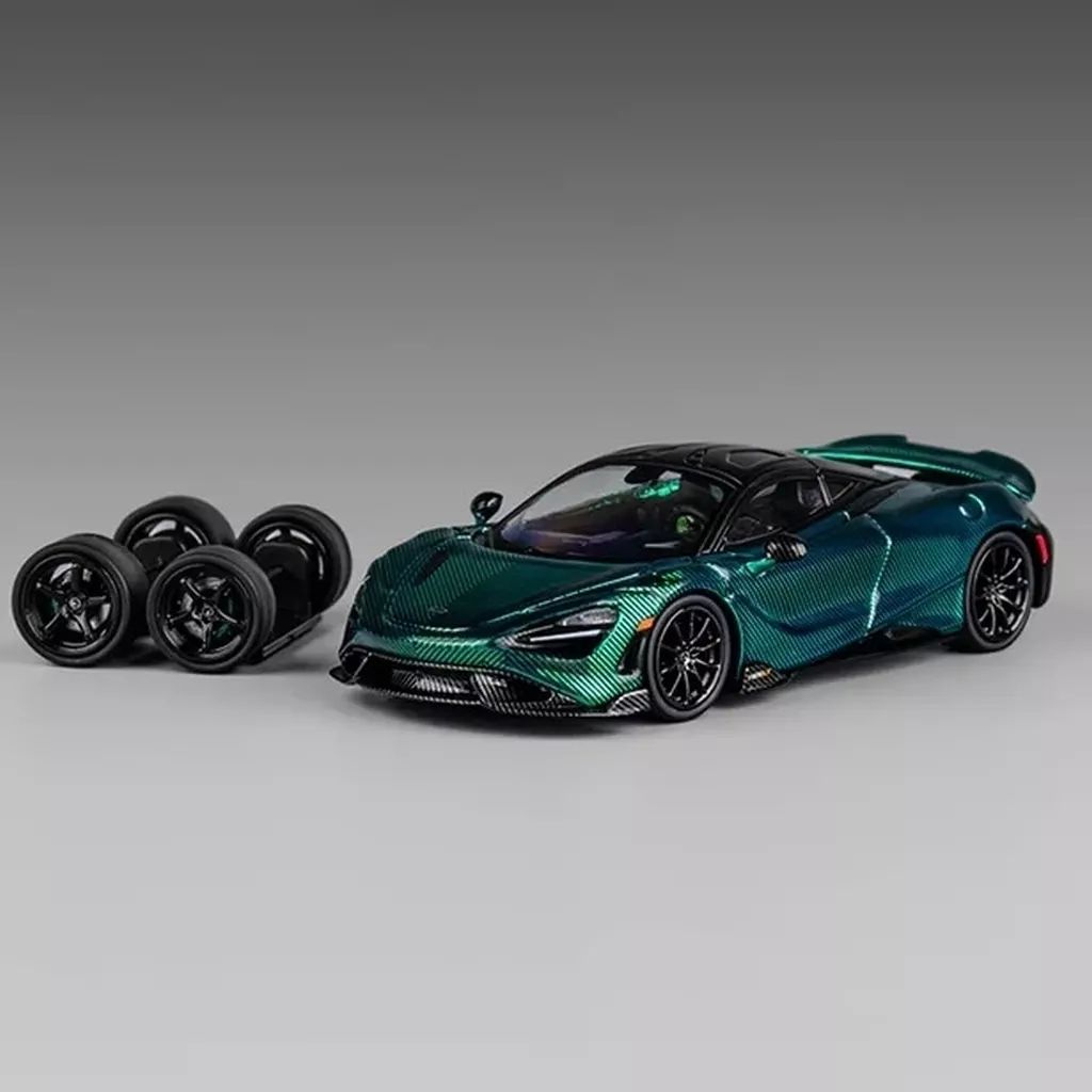 数量限定，品質保証 【新品】ミニカー 1/64 McLaren 765LT (クロームグリーン×フルカーボン) [CM64-765LT-19] その他