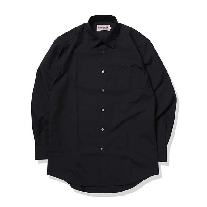 ANIMALIA アニマリア DRESS SHIRTS (BLACK) スーツシャツ 長袖 冠婚葬祭 フォーマル