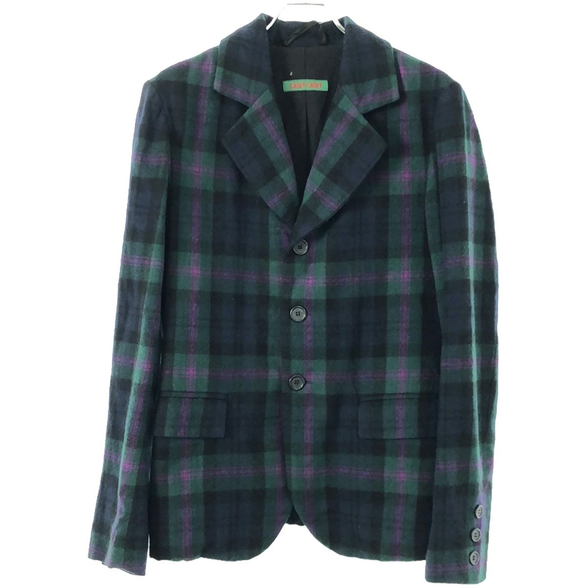 casey casey リネンチェックジャケット 中古・古着通販】CASEY