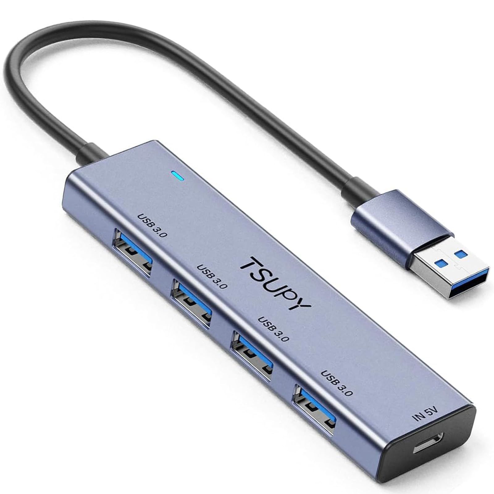 在庫セール】TSUPY アルミ製 USB 3.0 ハブ5ポート拡張 USBハブ 給電用USB-Cポート付き セルフ/バスパワー両対応  5Gbps高速転送 スリム軽量ノートPC/iMAC/Mac mini/PS5/PS4/Xbox/Surfaceに適用 在宅勤 - メルカリ