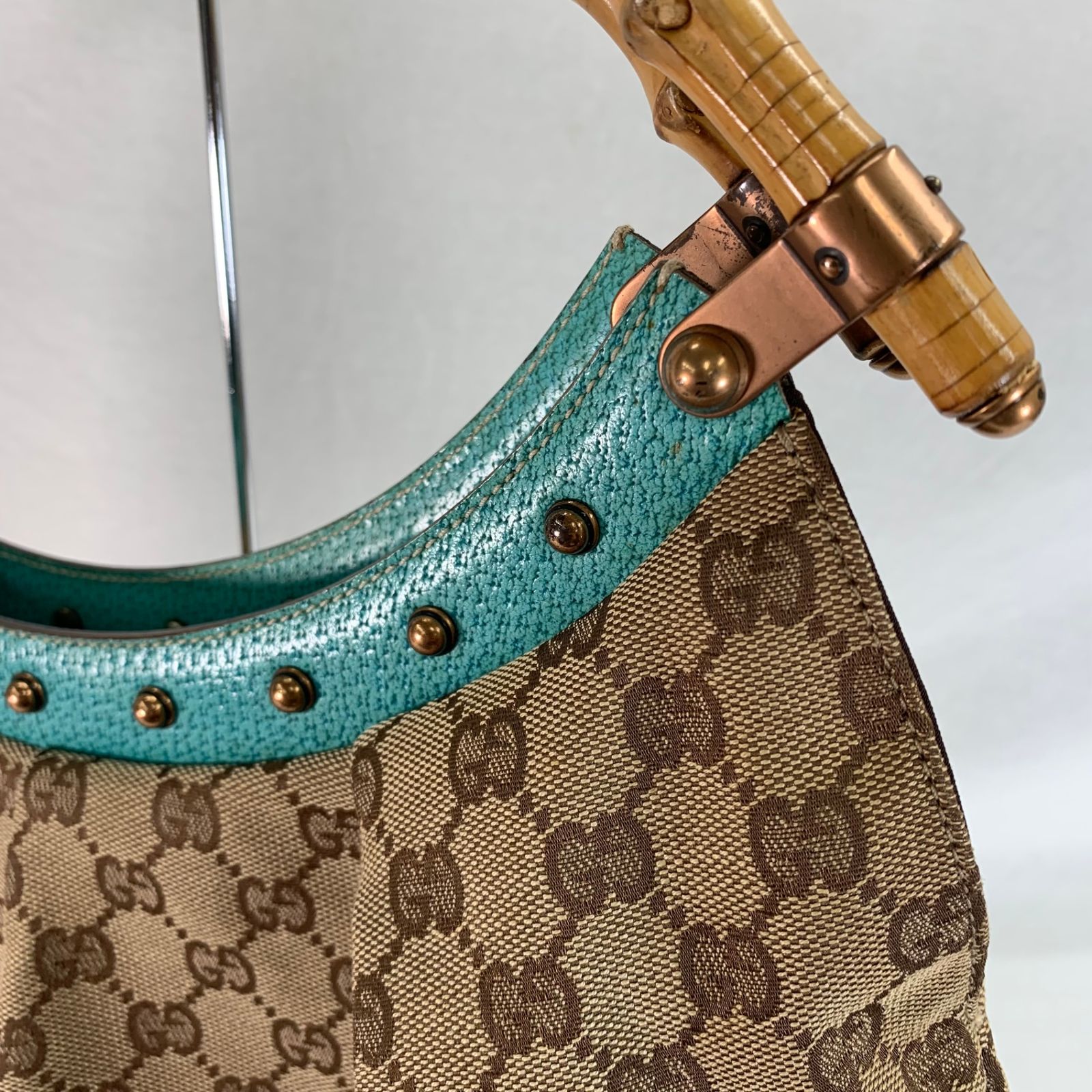 GUCCI グッチ GGキャンバス バンブーハンドルバッグ 121293 001364 