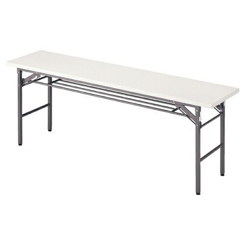 折りたたみテーブル W180cm 棚付き ホワイト D45cm 5台  61-339-2-3 店舗什器 ディスプレー マネキン 装飾品 販促用品 ハンガー ラッピング