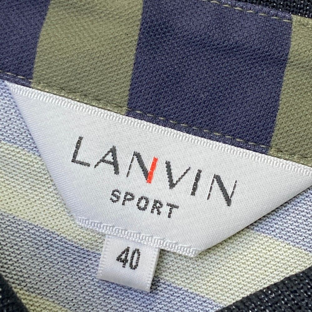 サイズ：40 LANVIN SPORT ランバン スポール  半袖ポロシャツ ゼブラ 総柄 カーキ系 [240101432006] ゴルフウェア レディース ストスト サイズ：40 LANVIN SPORT ランバン スポール 半袖ポロシャツ