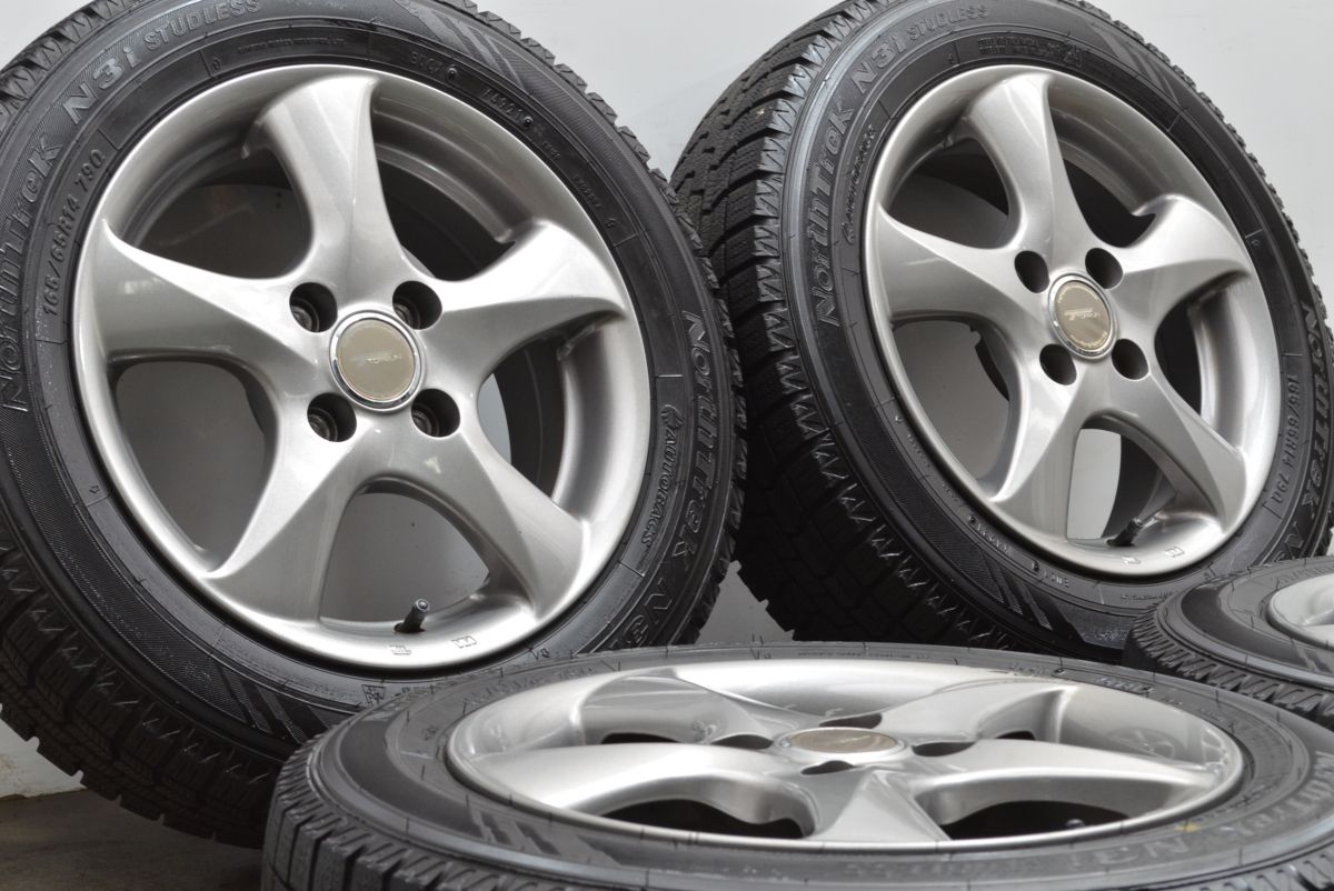 超バリ溝 トップラン 14in 5.5J 39 PCD100 ノーストレック N3i 165 65R14 タンク パッソ ルーミー ジャスティ ソリオ ストーリア