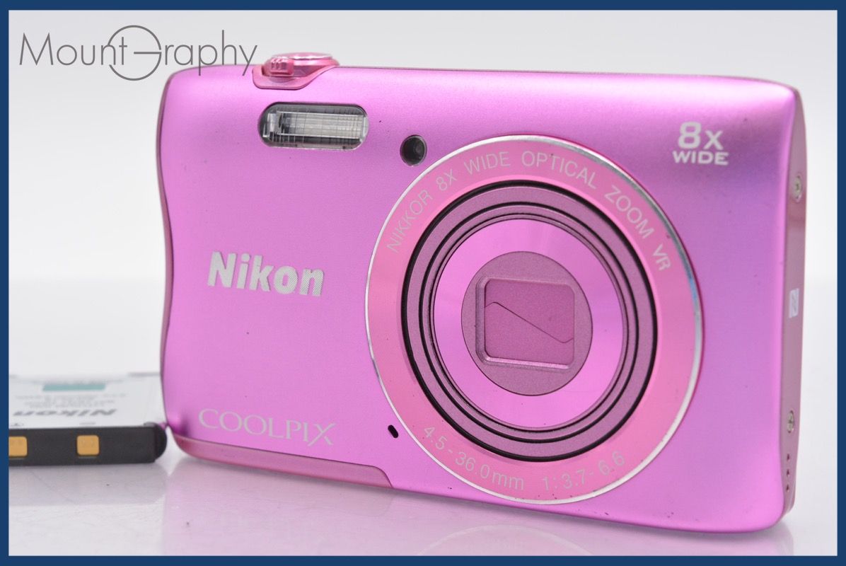☆極上美品☆ ニコン Nikon COOLPIX S3700 8x バッテリー付属 ☆完動  