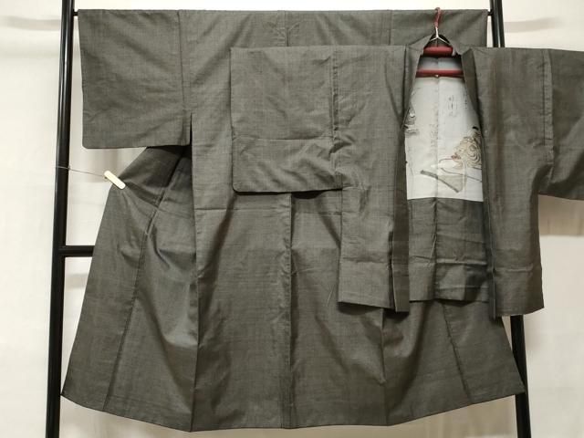 平和屋着物□本場大島紬 風景文 正絹 逸品 CAAV2607ev