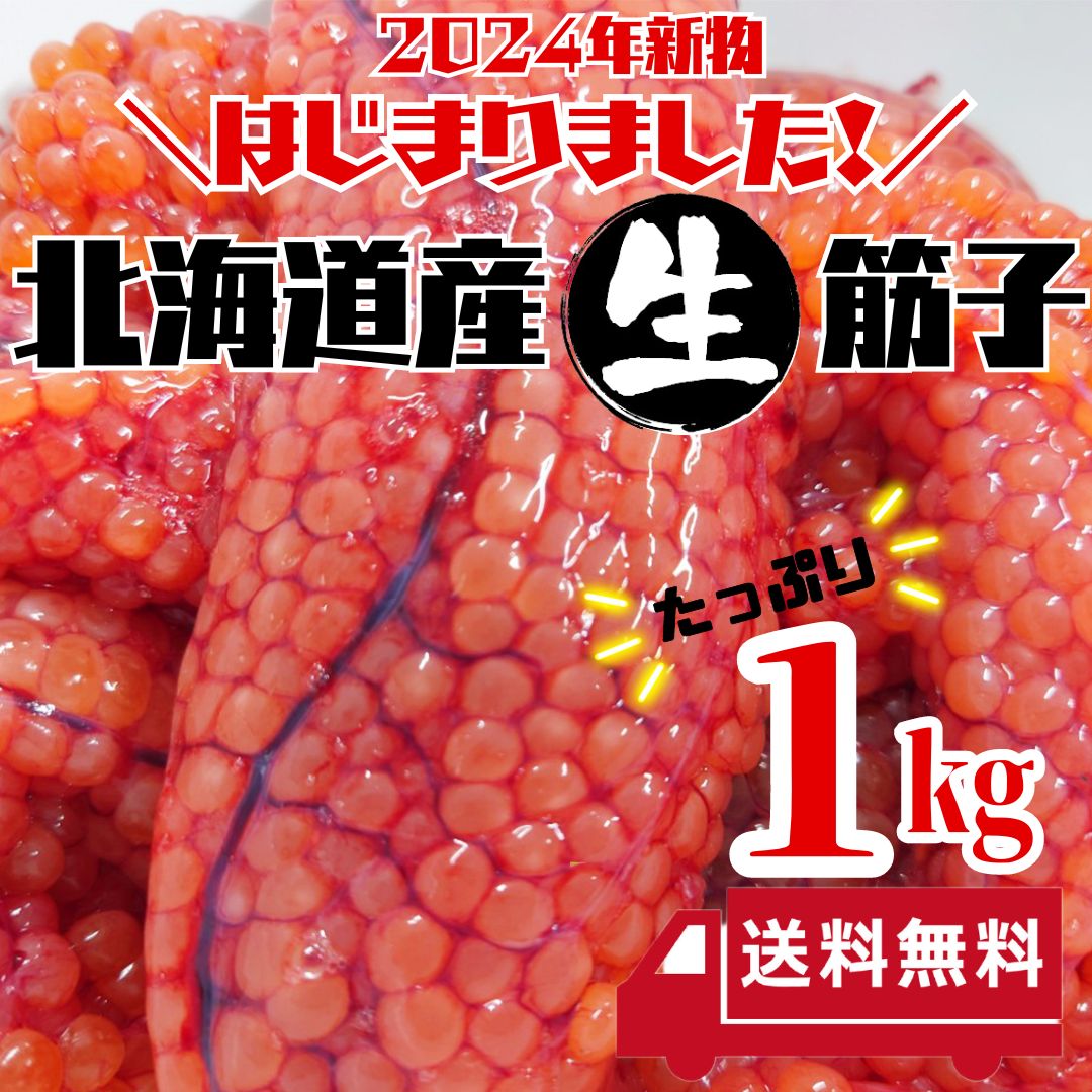 残り1kg！【北海道産】秋鮭 生 筋子 1.0kg 本日入荷！15：00まで受注で当日出荷！ 送料無料 2024年新物 生 筋子 生いくら 季節限定  入荷次第の早い者勝ち すじこ いくら はらこ いくら イクラ 筋子 - メルカリ