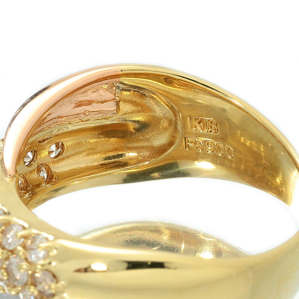 Pt900天然ダイヤモンドリング 新品】Pt900天然海水白蝶真珠リング