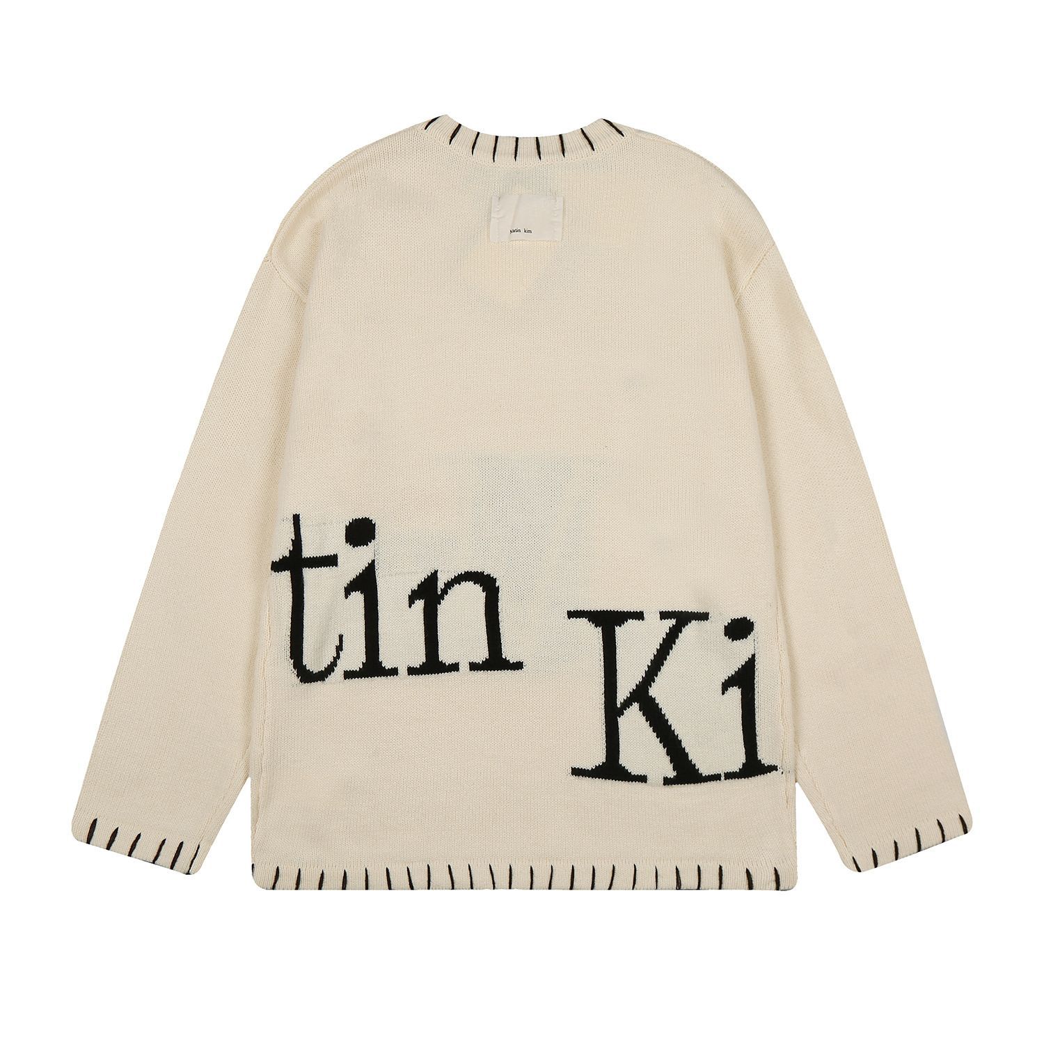 MATIN KIM BIG LOGO STITCH KNIT PULLOVER 65%OFF【送料無料】 - トップス