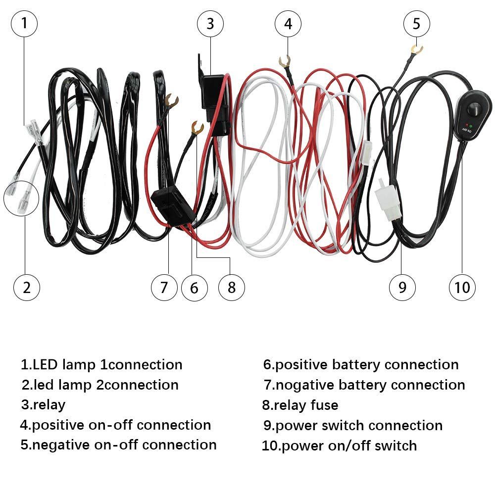 特価】YUNPICAR 汎用フォグランプ配線 リレーハーネス ロッカースイッチ搭 12V/ 40A パワーリレー ブレードヒューズ [２灯用] ( リレーハーネス) - メルカリ