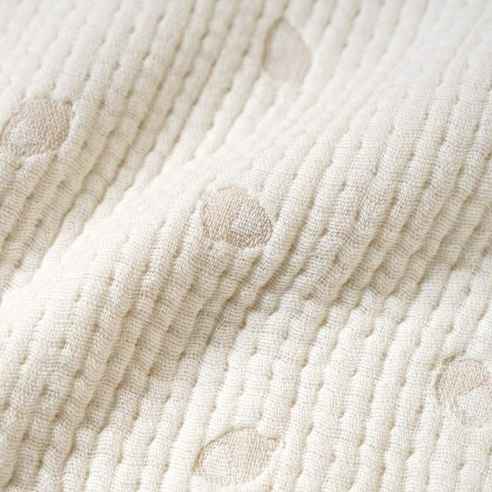 【数量限定】10mois(ディモワ) - Hoppetta ふくふくガーゼ(6重ガーゼ) ベビースリーパー コットン100% 新生児~3歳頃まで guri 着丈58cm 20211004