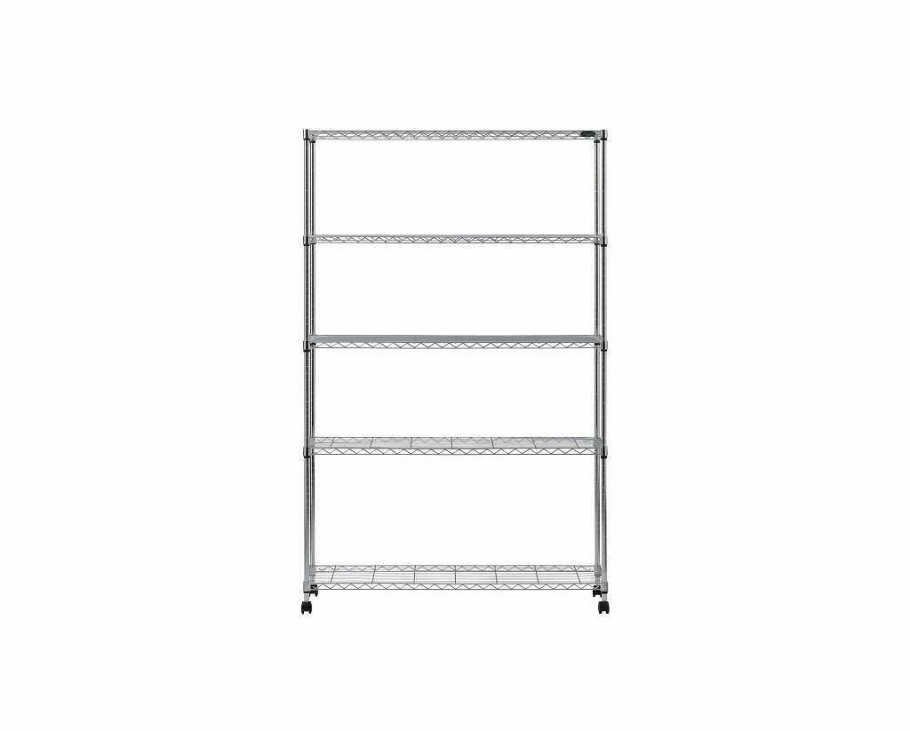 アイリスオーヤマ メタルラック 本体 5段 幅80×奥行35×高さ174.5cm ポール径19mm メタルミニ キャスター付 MTO-8018C IRIS OHYAMA