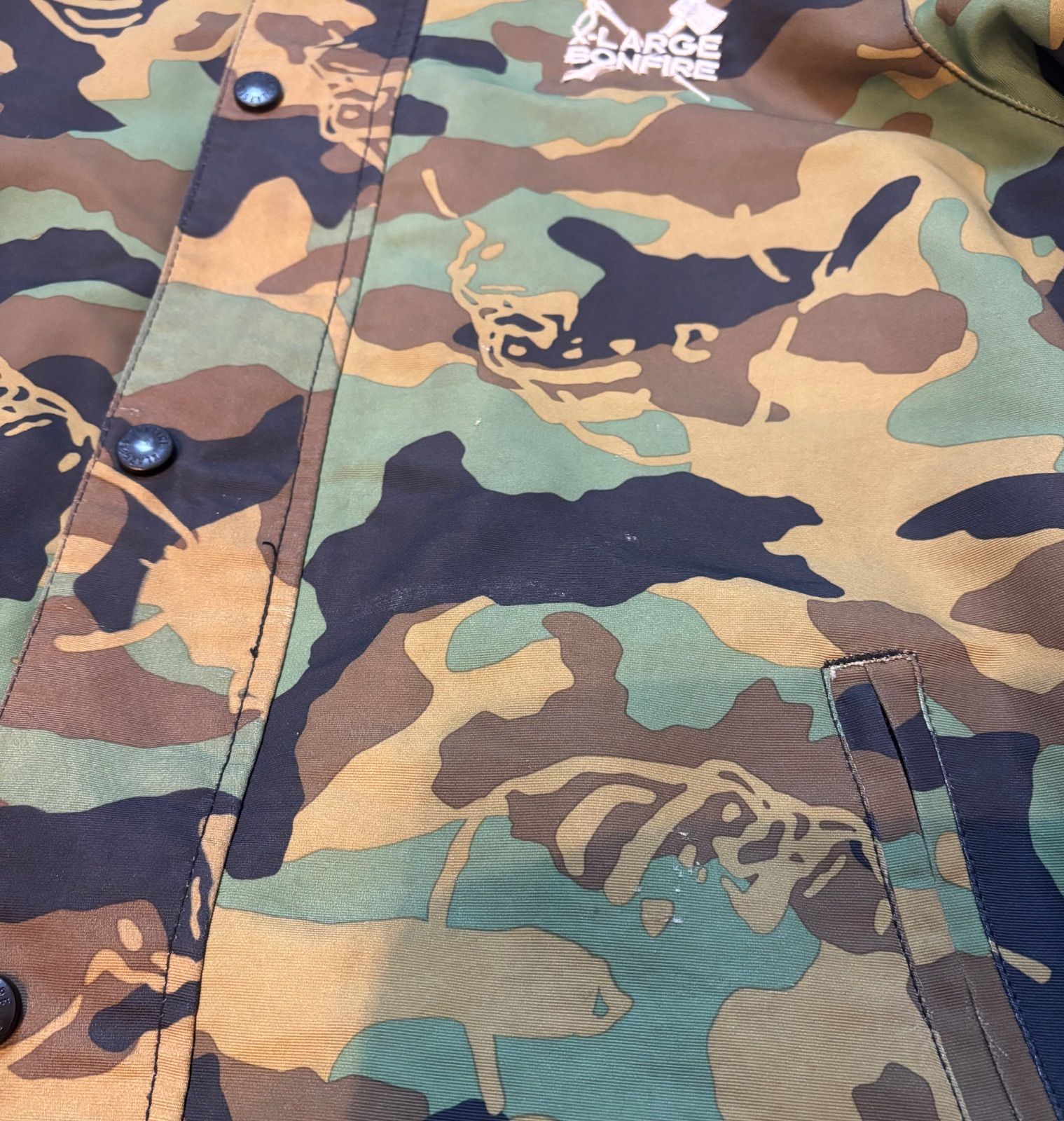 BONFIRE 迷彩柄ジャケット XL エクストララージ XLARGE BONFIRE 上下セット スノージャケット ウェア