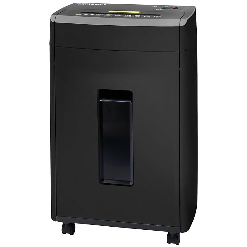 明光商会 MSシュレッダー マイクロカット 26.5L 大容量 細断サイズ2mm×12mmの 小細断モデル 14枚 軽量 キャスター付きで移動 MSE-14MC-B 0