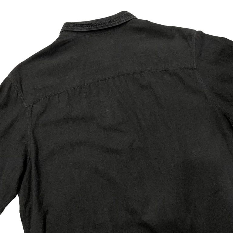 MITTAN カディシャツ 補強 墨黒 手紡ぎ 手織り 刺繍 SH-03H - メルカリ
