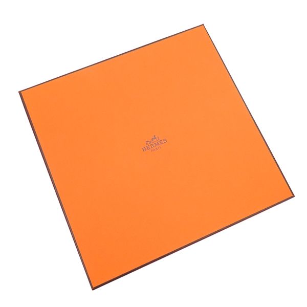 エルメス HERMES スカーフ カレ90 CARRE シルク オレンジ×ブルー