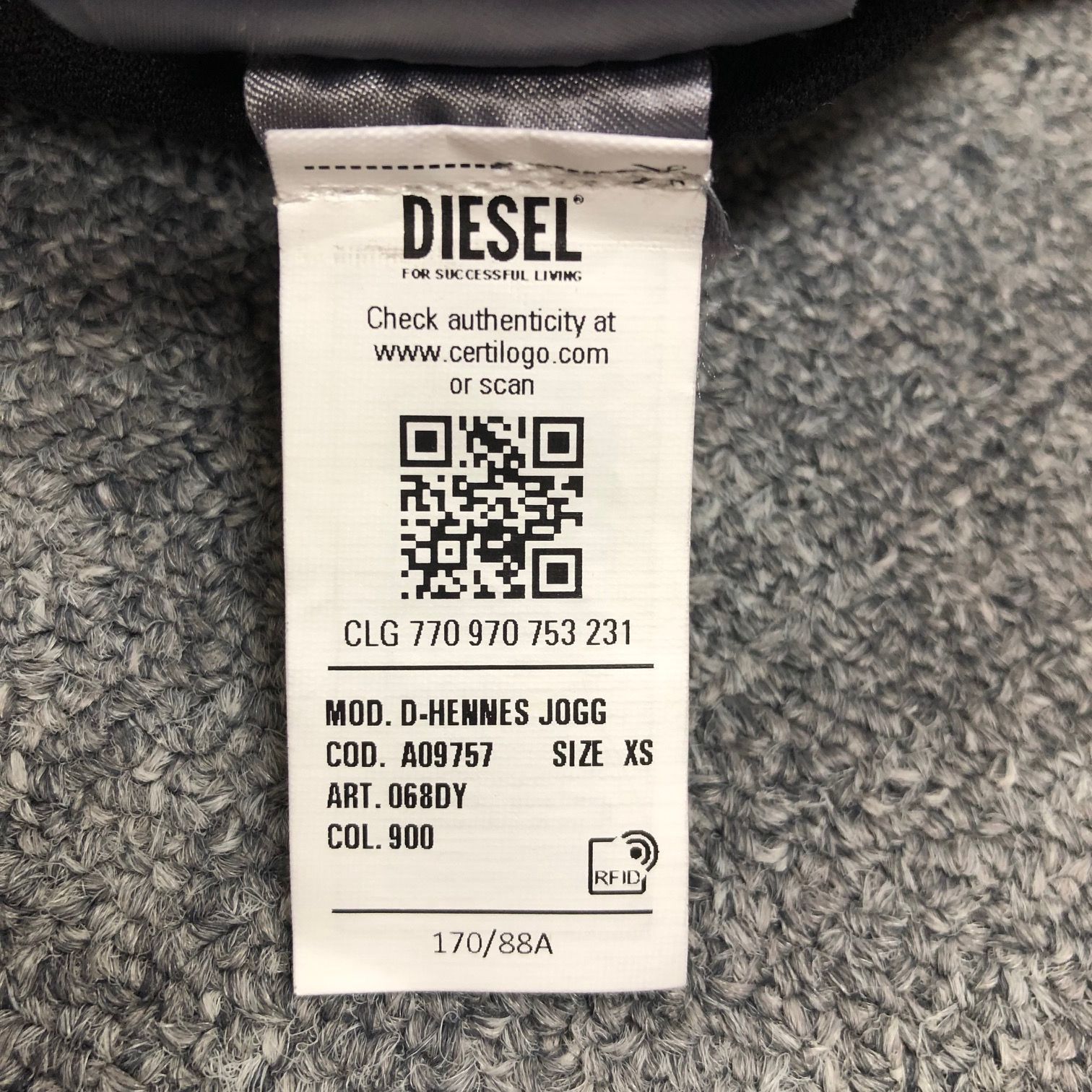 DIESEL D-HENNES JOGG フードジャケット パーカー フーディー 