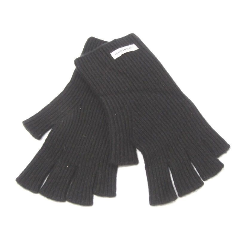 cash-barba キャッシュアンドバルバ オープンフィンガー グローブ Cash Baby Open Finger Glove カシミヤ 手袋 黒 28011097