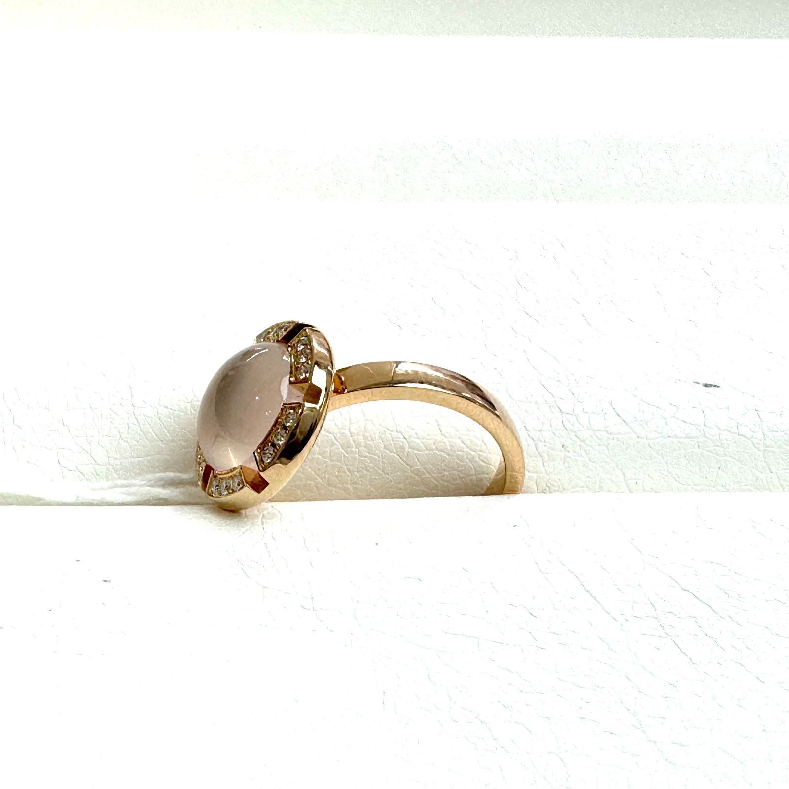 CHAUMET ショーメ ClassOneCroisiere クラスワンクルーズ Rose Quartz ﾛｰｽﾞｸｫｰﾂ Dia ダイヤ  K18  Ring リング 指輪 9～10号　1409